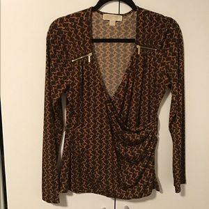 V-neck wrap blouse